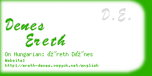 denes ereth business card